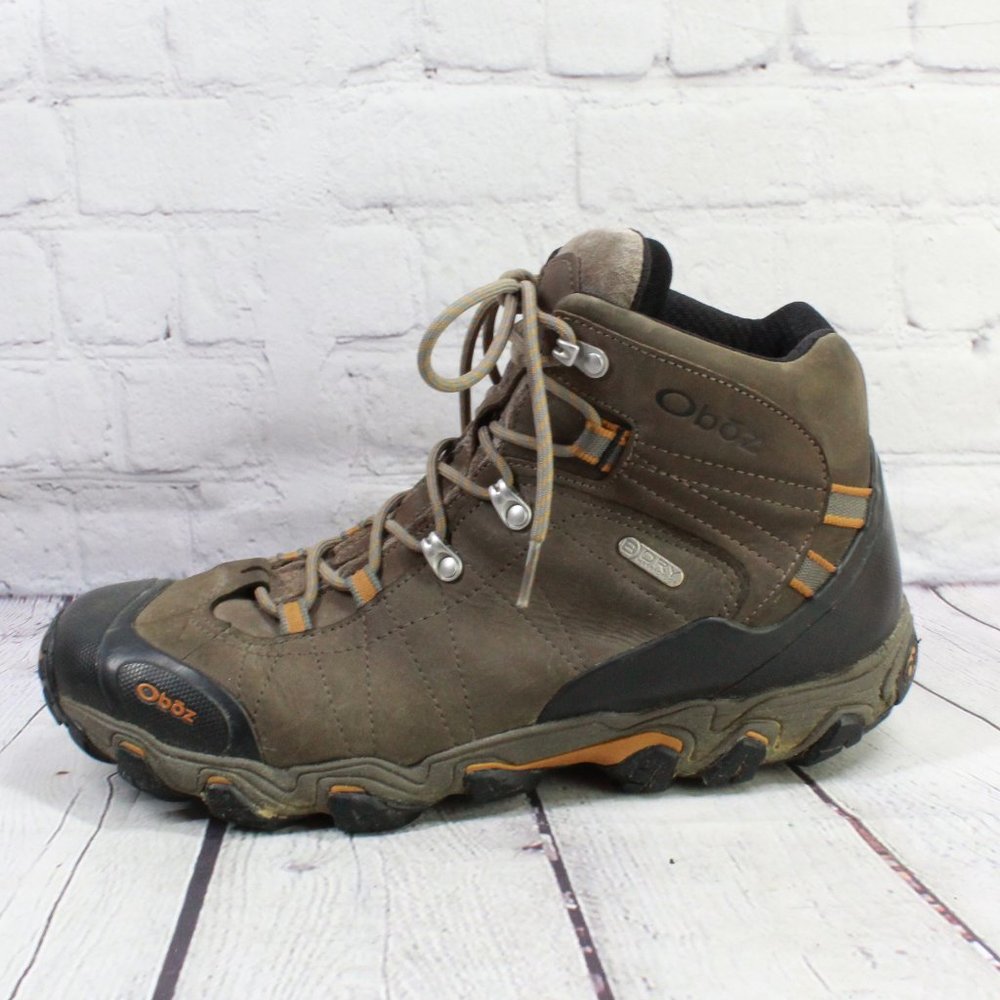 OBOZ Bridger Mid B-Dry Brown Waterproof Hiking Trail Boots Size US 12 - Picture 1 of 9